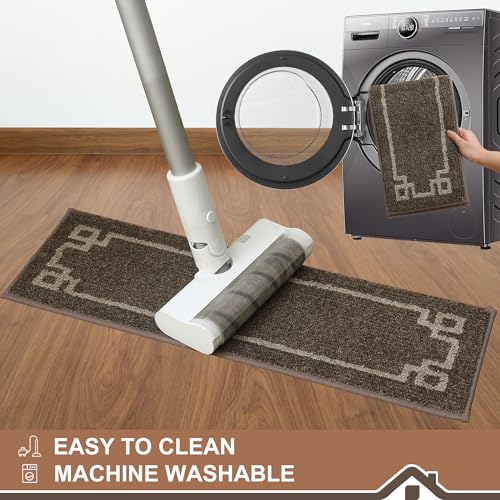 BEQHAUSE Stair Treads for Wooden Steps Non Slip Washable 15Pack Carpet Stair Treads with Reusable Residue Free Backing Soft Polyester Stair Rugs Indoor for Kids Elders and Dogs 9”x28”,Brown - Image 4