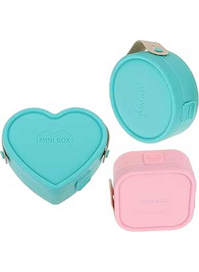 3 Piece Portable Jewelry Box Set Small Travel Organizer Case For Earrings Rings Necklaces Pp Plastic Trinket Storage Box For Daily Use Multicolor - Image 1