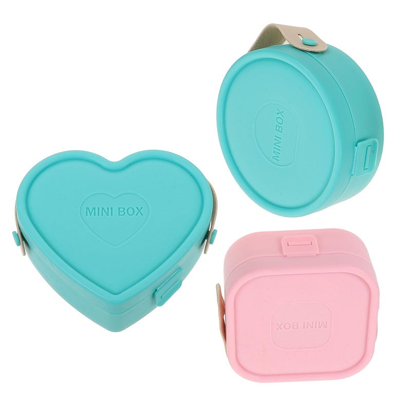 3 Piece Portable Jewelry Box Set Small Travel Organizer Case For Earrings Rings Necklaces Pp Plastic Trinket Storage Box For Daily Use Multicolor - Image 2