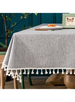 NIBEMINENT Waterproof and oil-proof cotton linen tablecloth no need to clean tablecloth  - Image 1