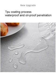 NIBEMINENT Waterproof and oil-proof cotton linen tablecloth no need to clean tablecloth  - Image 2
