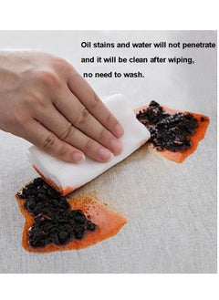 NIBEMINENT Waterproof and oil-proof cotton linen tablecloth no need to clean tablecloth  - Image 3