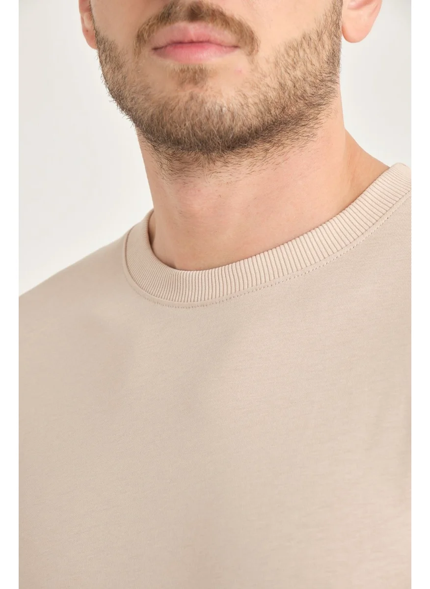 Four Man Men's Cotton Standard Cut Solid Color Basic T-Shirt with Non-Wrinkle Fabric Feature
