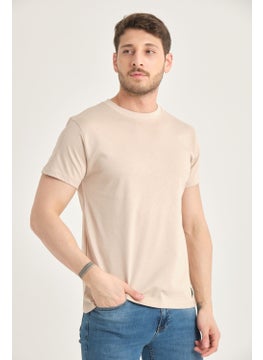 Four Man Men's Cotton Standard Cut Solid Color Basic T-Shirt with Non-Wrinkle Fabric Feature  - Image 3