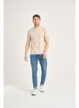 Four Man Men's Cotton Standard Cut Solid Color Basic T-Shirt with Non-Wrinkle Fabric Feature  - Image 5