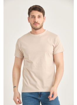 Four Man Men's Cotton Standard Cut Solid Color Basic T-Shirt with Non-Wrinkle Fabric Feature  - Image 1