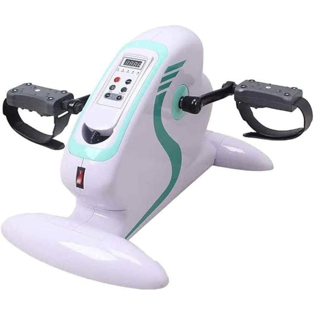 Electric Pedal Exerciser - Portable Fitness Exercise Bike - Adjustable Knee and Leg Peddling Machine for Seniors at Home/Work