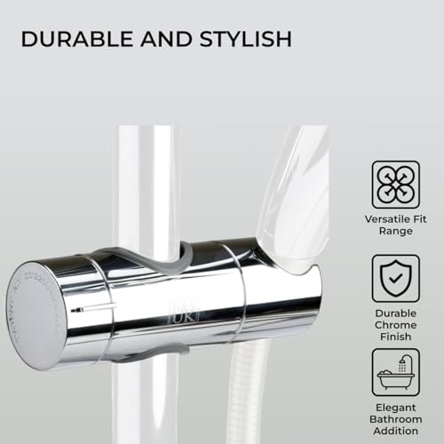 HST H&S Universal Shower Head Holder for Slide Bar - Adjustable Shower Holder Bracket Set w/Cylindrical Design - Powerful Replacement Shower Hose Clamp for Bathroom,Adjustable Slide Bar Showerhead Holder - Image 3