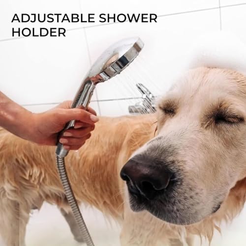 HST H&S Universal Shower Head Holder for Slide Bar - Adjustable Shower Holder Bracket Set w/Cylindrical Design - Powerful Replacement Shower Hose Clamp for Bathroom,Adjustable Slide Bar Showerhead Holder - Image 5