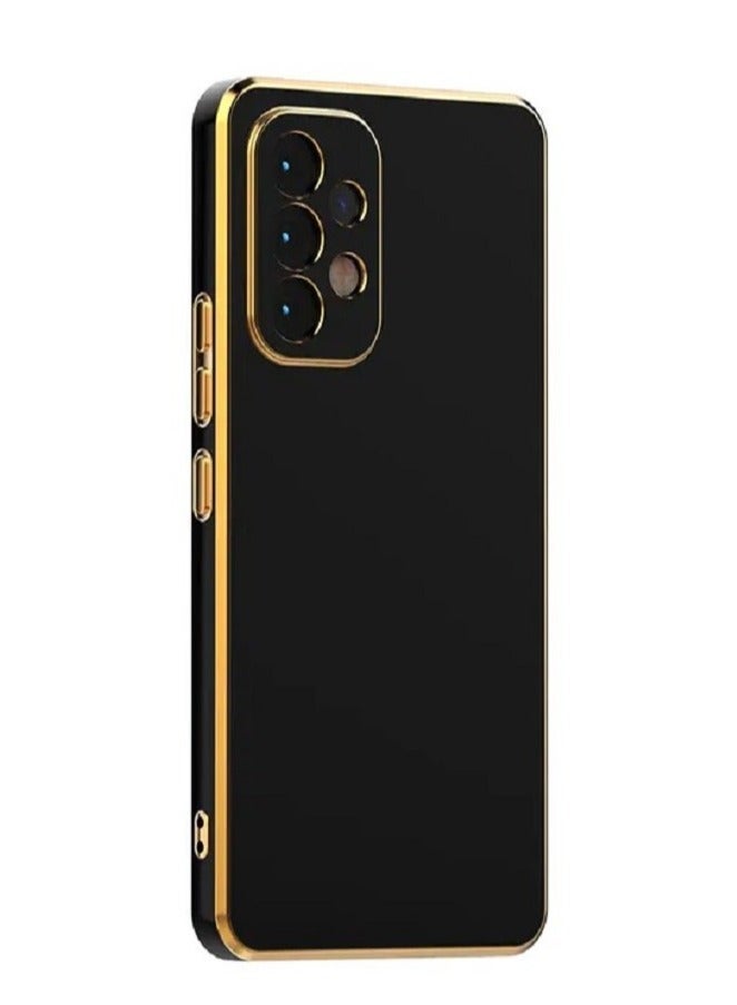 vesus Soft And Flexible Electroplated Silicone Cases Luxury Gold Silicone Cases For Samsung A23 5G Black - Image 1