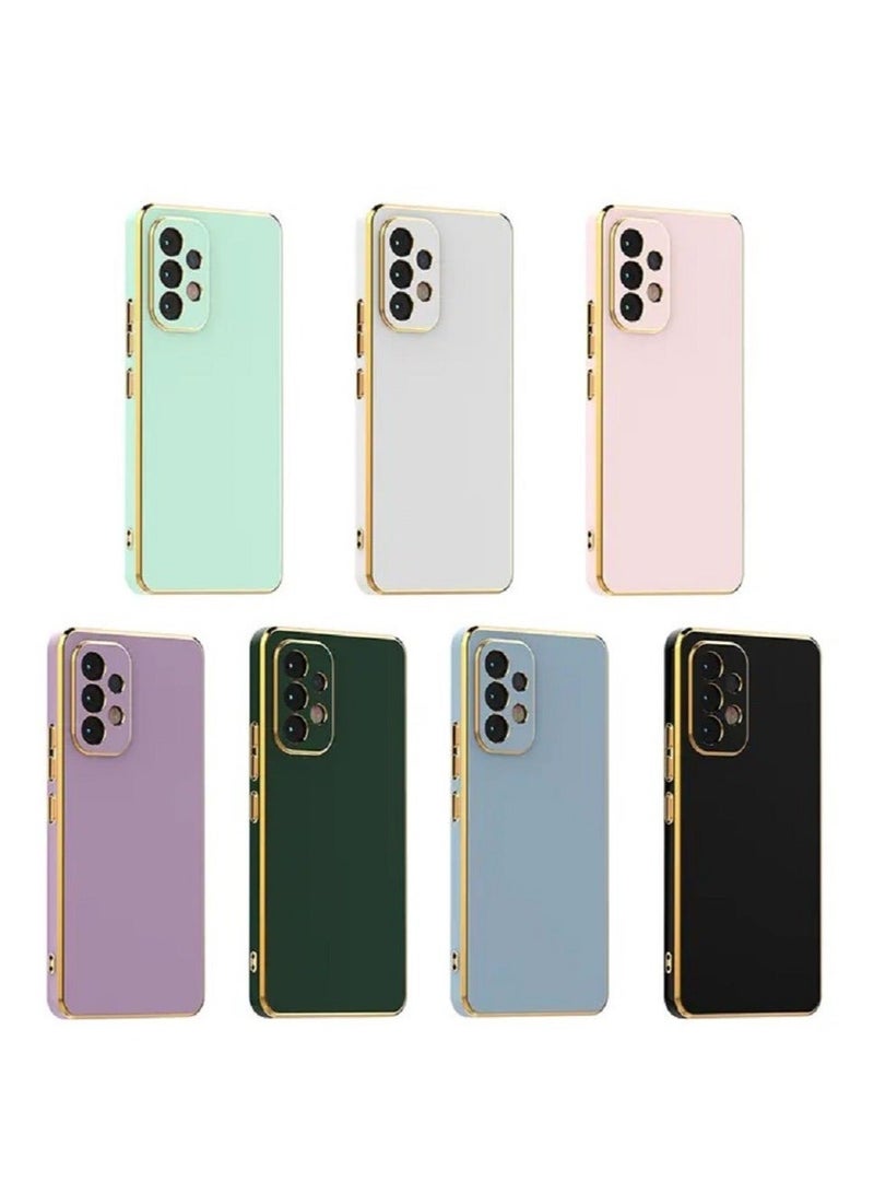 vesus Soft And Flexible Electroplated Silicone Cases Luxury Gold Silicone Cases For Samsung A23 5G Black - Image 2