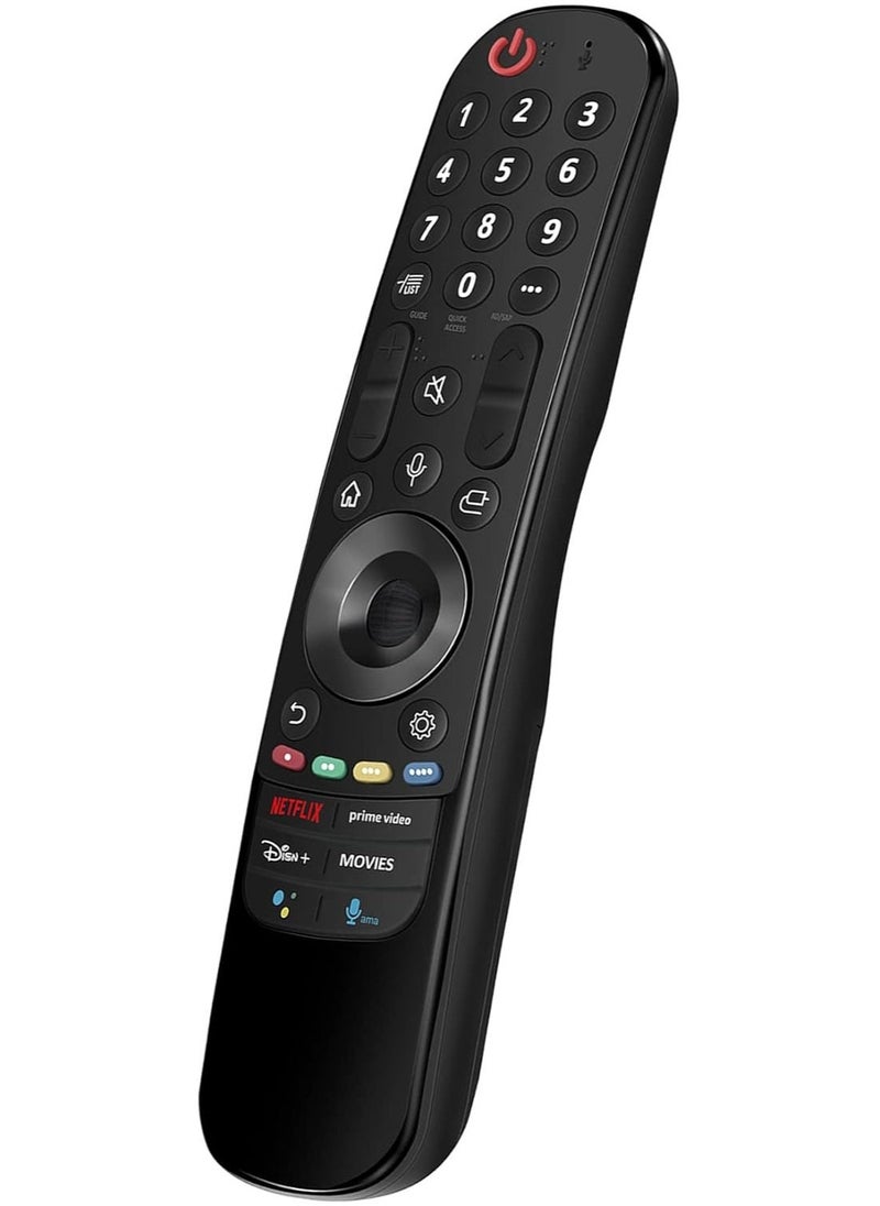 Replacement Voice Remote with Netflix Prime-Video Disney+ Movies Apps fit for LG A1 Series C1 Series G1 Series 90 Series 99 Series 4K Smart TV with Point, Click and Scroll Function with Battery