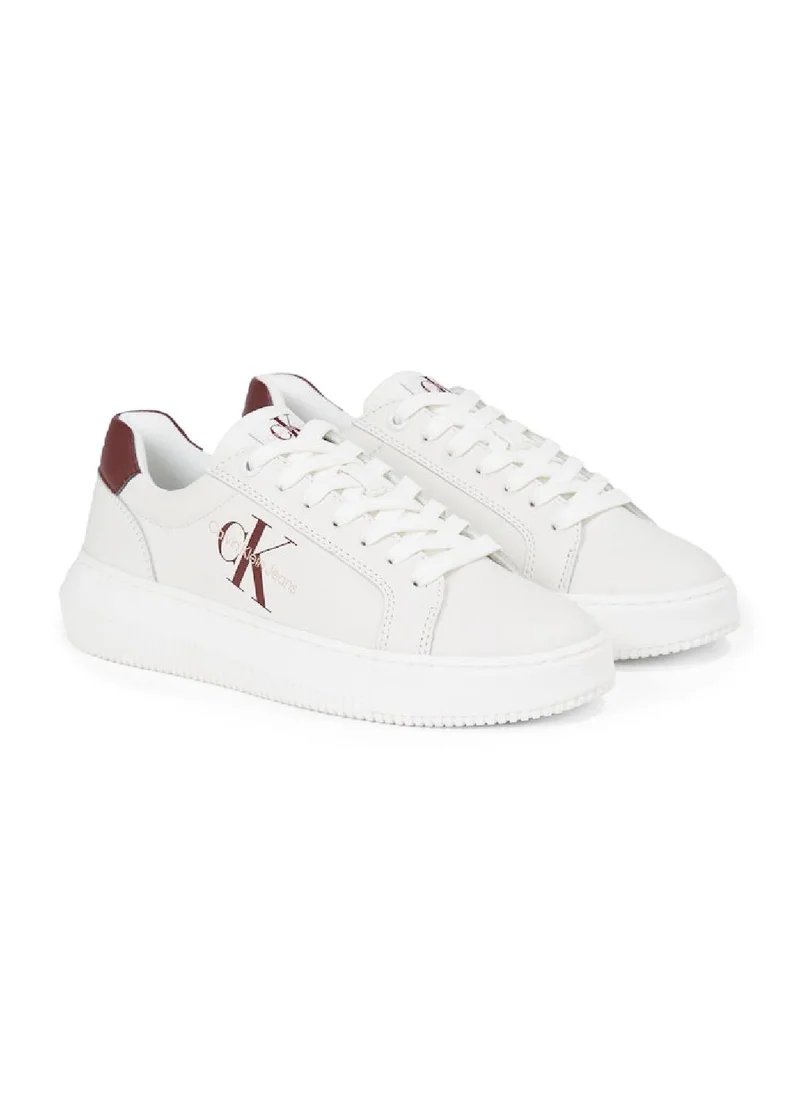 Calvin Klein Jeans Women's  Leather Trainers , White - Leather