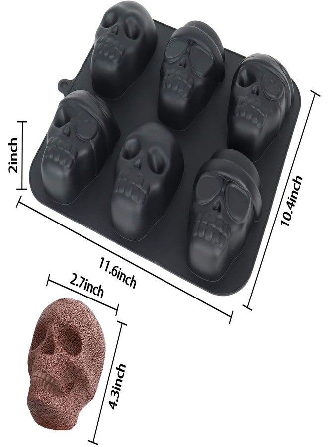 FreeNFond Halloween Baking Skull Cake Pan Molds, Silicone Pirate Cakelet Tin - Image 2