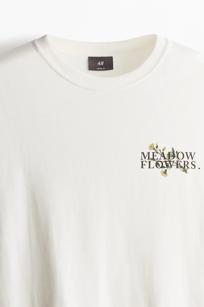 اتش اند ام Loose Fit Printed T-Shirt