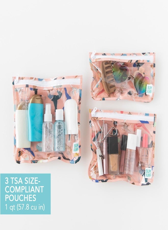 Bumkins Waterproof Wet Bag, TSA Approved Packing Pouches, Reusable Grocery Shopping Tote, Travel, Beach, Pool, Gym Clothes, Swimsuit, Cloth Diaper, Pump Parts, Toiletry, Washable, 5-pc Set Yoga Pals - Image 5