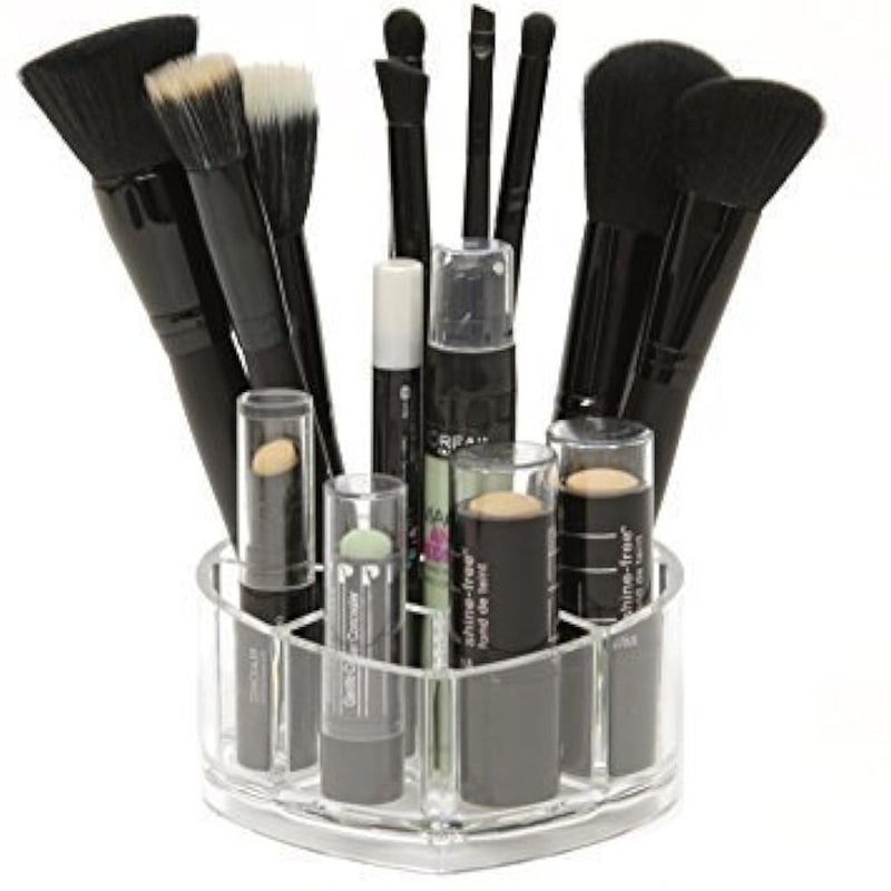 Acrylic Heart Shaped Cosmetic Organizer Makeup Organizer, Lipstick Holder, Display Stand, Nail Polish, Eyebrow Pencil Storage Box - Image 1