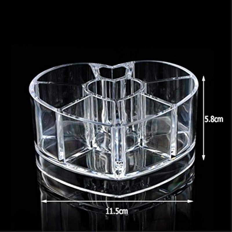 Acrylic Heart Shaped Cosmetic Organizer Makeup Organizer, Lipstick Holder, Display Stand, Nail Polish, Eyebrow Pencil Storage Box - Image 4