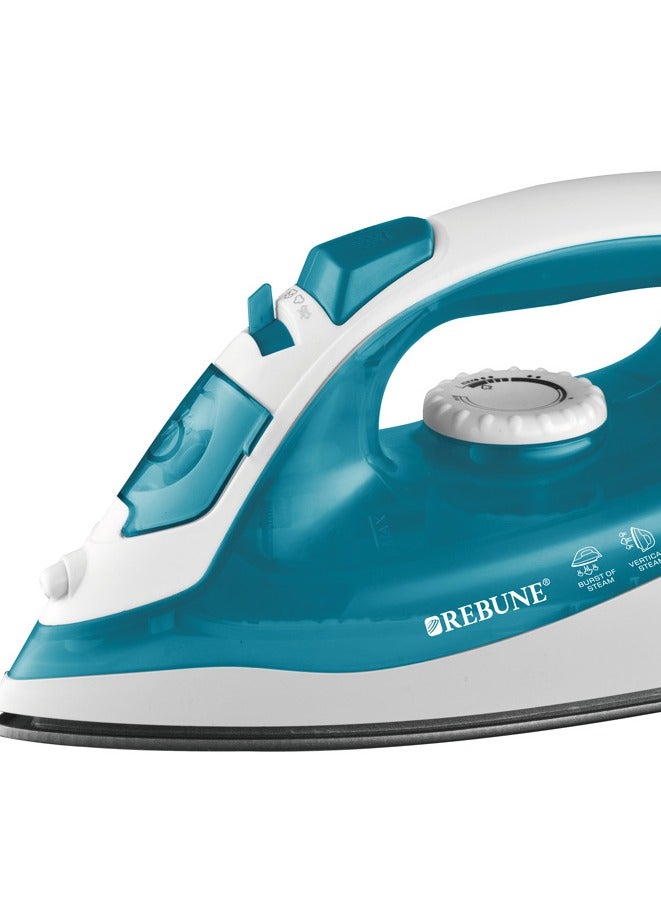 REBUNE Manual Steam Iron With Lint Remover Brush And Short Heating Time 170 ml 1600 W RE-3-062 Blue - Image 2