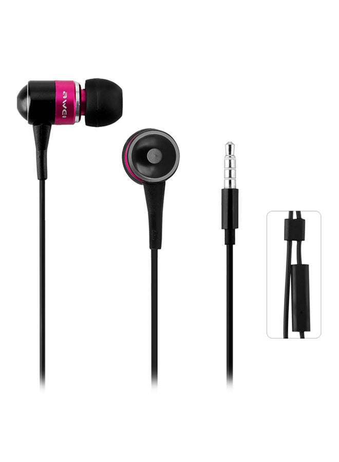 NIBEMINENT Wired In-Ear Headphones With Mic Pink - Image 1