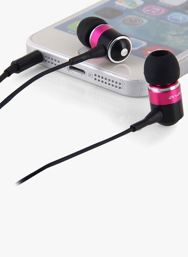 NIBEMINENT Wired In-Ear Headphones With Mic Pink - Image 3