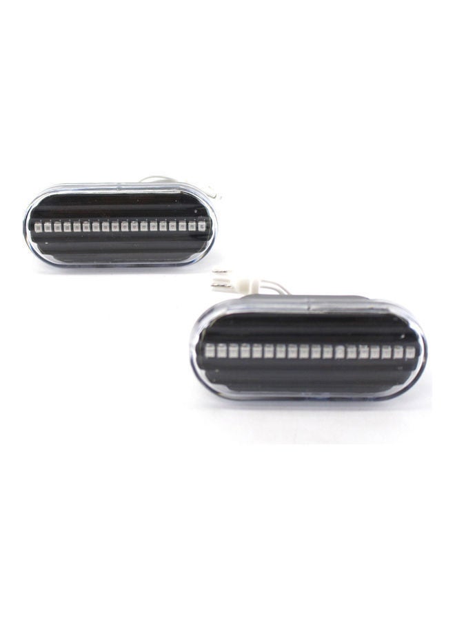 NIBEMINENT 2-Piece Dynamic Smoked LED Side Marker Lights Lens Fender Replacement For VW MK4 Jette Beetle  - Image 4