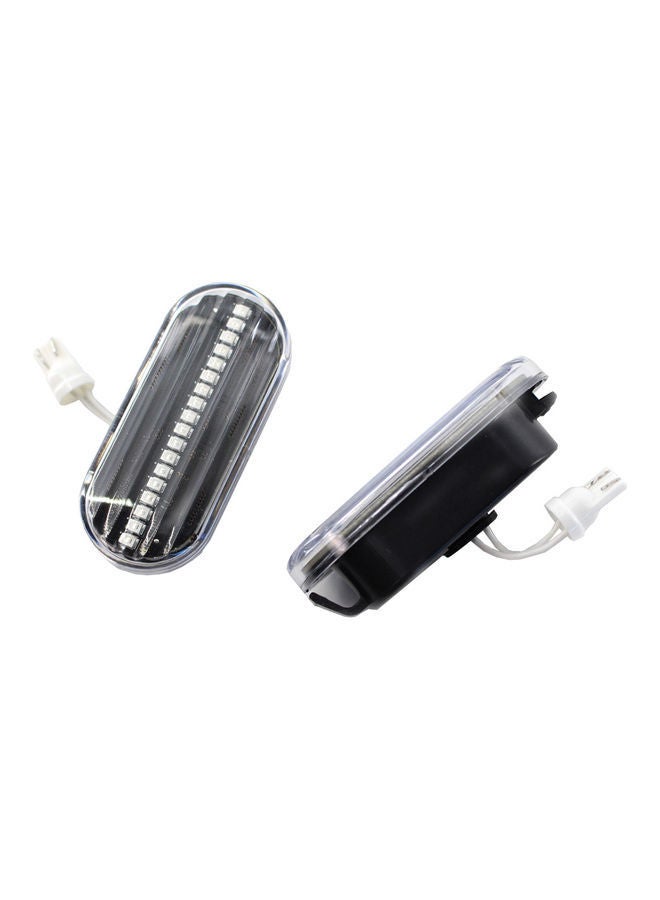 NIBEMINENT 2-Piece Dynamic Smoked LED Side Marker Lights Lens Fender Replacement For VW MK4 Jette Beetle  - Image 5
