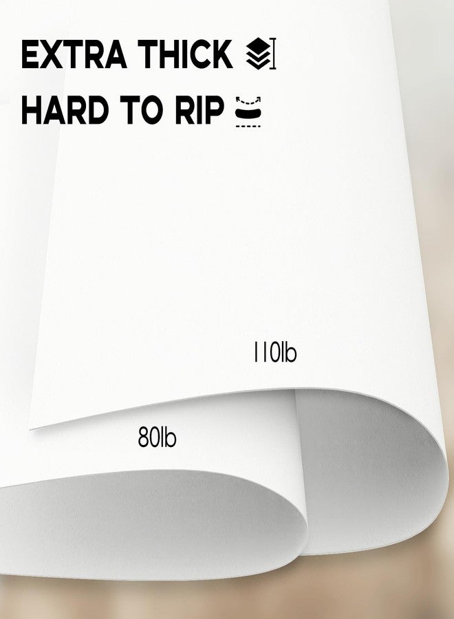 Goefun 110lb Cardstock 8.5x11 White, Goefun 50 Sheets White Card Stock Paper for Invitations, Menus, Wedding, DIY Cards（300 GSM） - Image 4