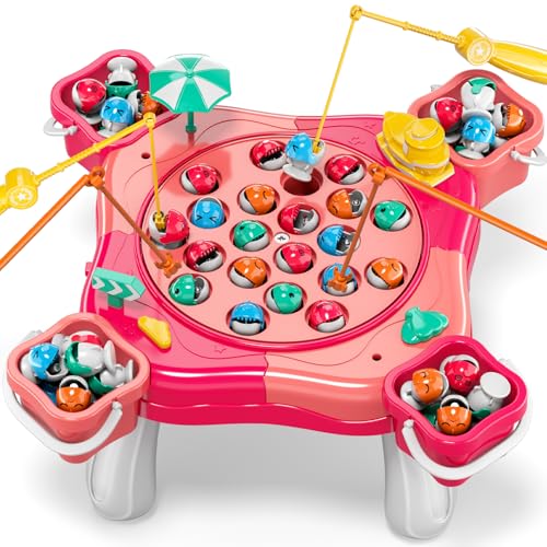 WATUDOU Magnetic Fishing Game for Kids Toddlers 35 70 pcs Fishing Toys for Kids Toddlers 35 Table Toys Board Game Birthday Gifts for 3 4 5 6 7 8 Years Old Kid Toddler - Image 1