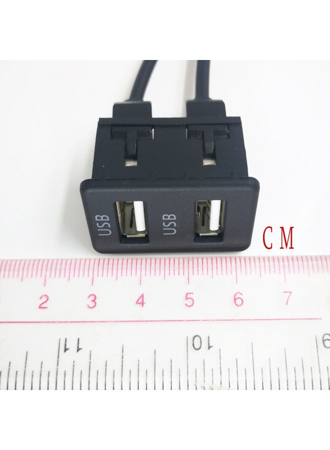 Android Navigation Car Dual-port USB Modification Line Universal 4PIN 6PIN Adapter Installation Dual USB Panel Line-Color:4P 6P Dual USB Square 1.2 Meters - Image 5