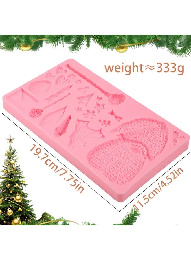 Santa Claus Silicone Fondant Mold Y-110 Christmas Cake Baking Tool - Image 3