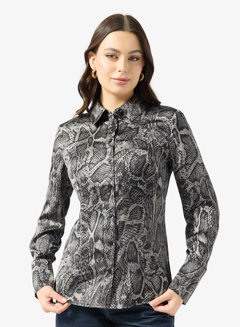 GUESS New Long Sleeve Fernanda Corset Shirt