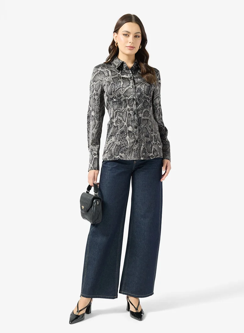 GUESS  New Long Sleeve Fernanda Corset Shirt for Women | Best Price UAE