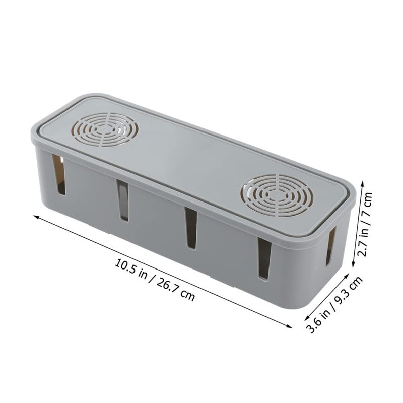 Cable Storage Box Cord Organizer Strip Safety Cover Dustproof Design for Home Office - Image 3