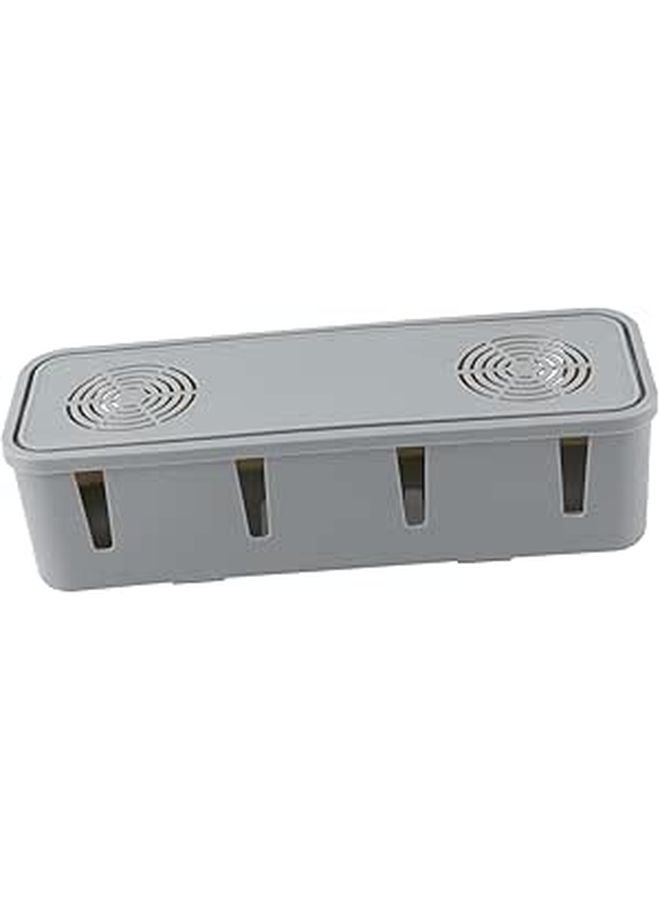 Cable Storage Box Cord Organizer Strip Safety Cover Dustproof Design for Home Office - Image 1