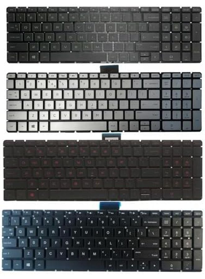 Silver Backlit Laptop Keyboard Compatible for 15 AK 15 AR 15 AU 15 BC 17 U 17T U 17 AB 17 G 17 W 17T W TPN Q172 TPN Q173 Models silver with backlit - Image 3