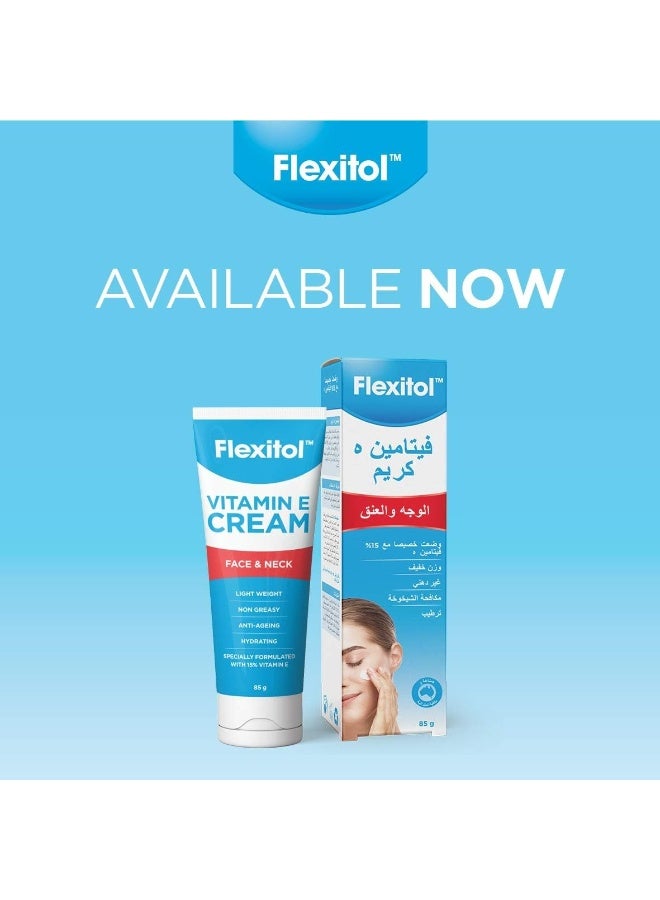 Flexitol Face and Neck Vitamin E Cream Light Weight Non Greasy Anti Aging Hydrating Moisturizing Cream 85g - Image 2