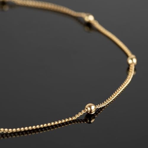 YOUBEIYEE 16.4 Feet/5 Meters 18K Gold Plated Brass Chain for Jewelry Making, Light Gold Beaded Necklace Chain for Women Twisted Curb Link Chain Jewelry Supplies - Image 5