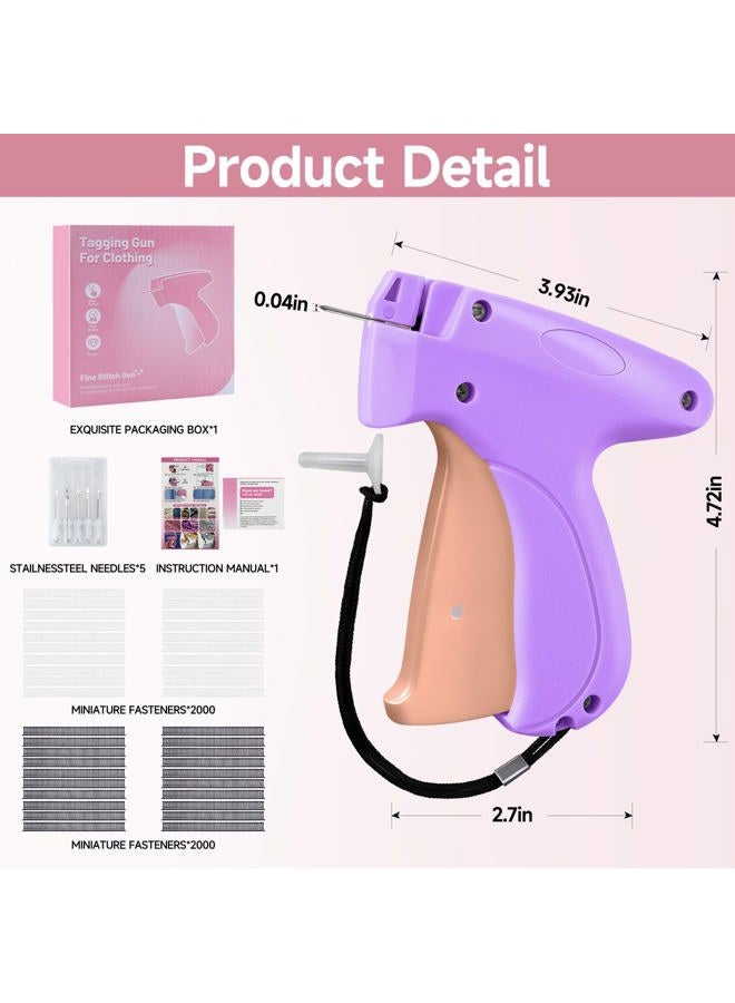 KEEUH Sewing Gun Tag Stitch Gun for Clothes - Purple/Pink Color Versatile Stitching Gun for Hemming Pants Repairing Seams and More - Image 5