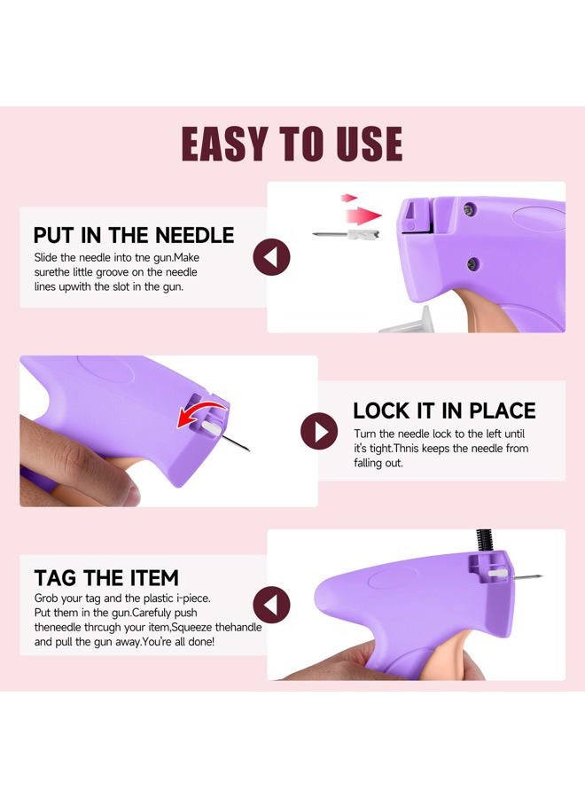 KEEUH Sewing Gun Tag Stitch Gun for Clothes - Purple/Pink Color Versatile Stitching Gun for Hemming Pants Repairing Seams and More - Image 2