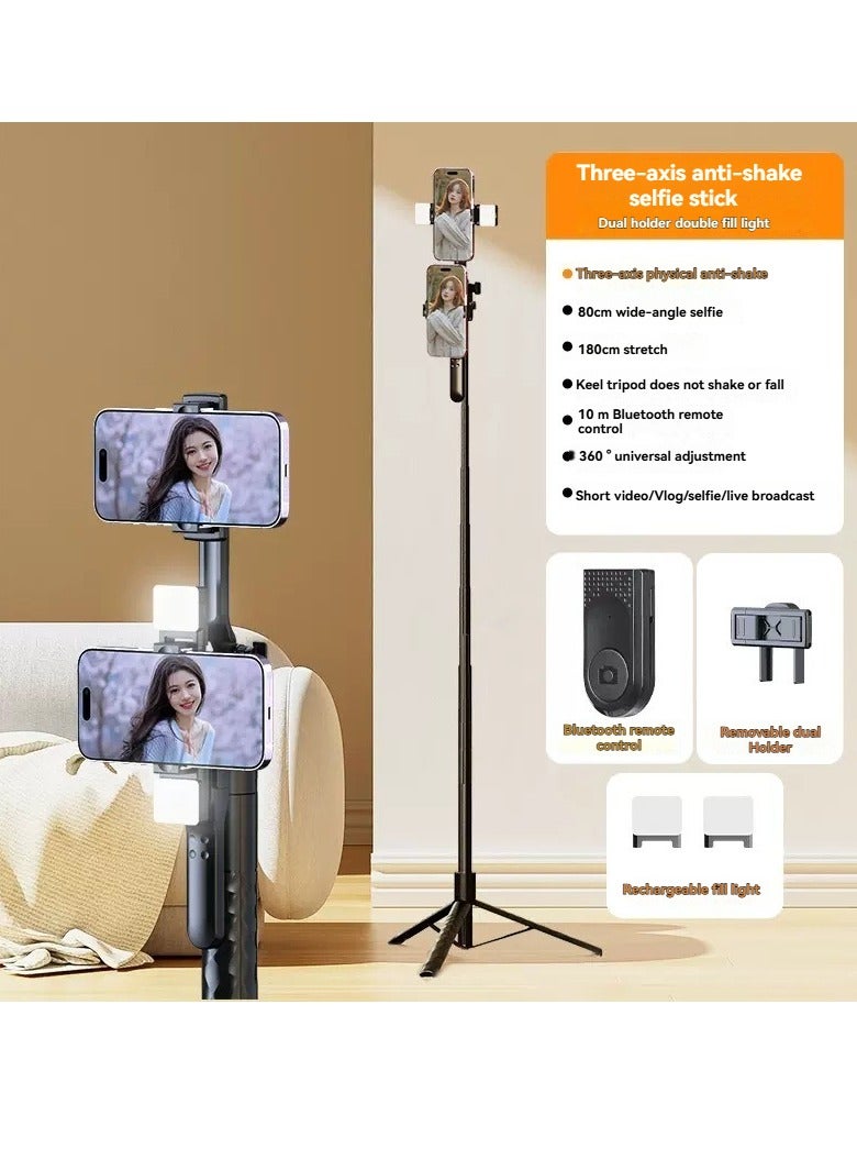 Arabest K28 Wireless Selfie Stick for Live Broadcasting with 360° Rotating Bonus Phone Holder - Extendable Multifunctional Portable Tripod Monopod for Effortless Selfies, Vlogging, and Streaming - Universal Compatibility and Enhanced Features  - Image 1