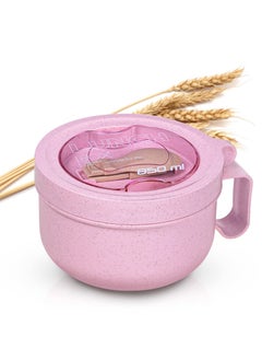 Y&D SYOSI Microwave Ramen Bowl Cooker With Lid, Food Grade Instant Noodle Soup Bpa Free for Office College Dorm Room Cooking (850ml Pink)  - Image 1