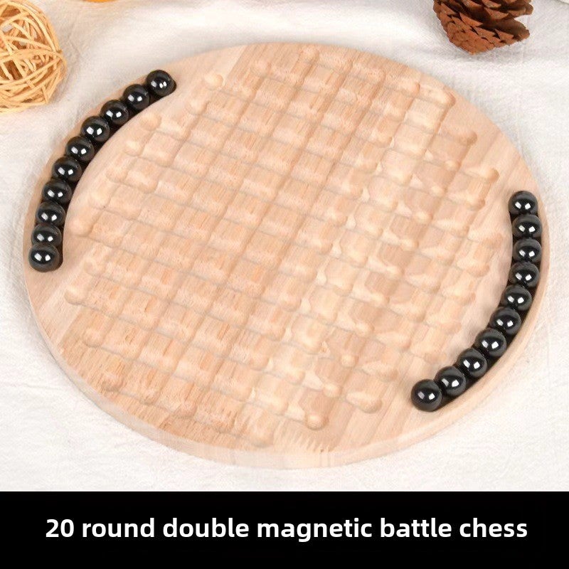 Cross-border children's fun stepping on thunder magnetic chess induction chess logical thinking exercise puzzle parent-child war magnet toys(20 round lightning magnetic collision chess 0.66KG) - Image 1