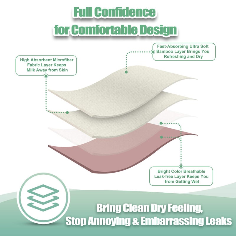 wegreeco Nursing Breast Pads (14 Pack) + Laundry Bag & Travel Storage Bag, 4.7 inch Option - Washable & Reusable Breastfeeding Nursing Pads (Mild, Large) - Image 4