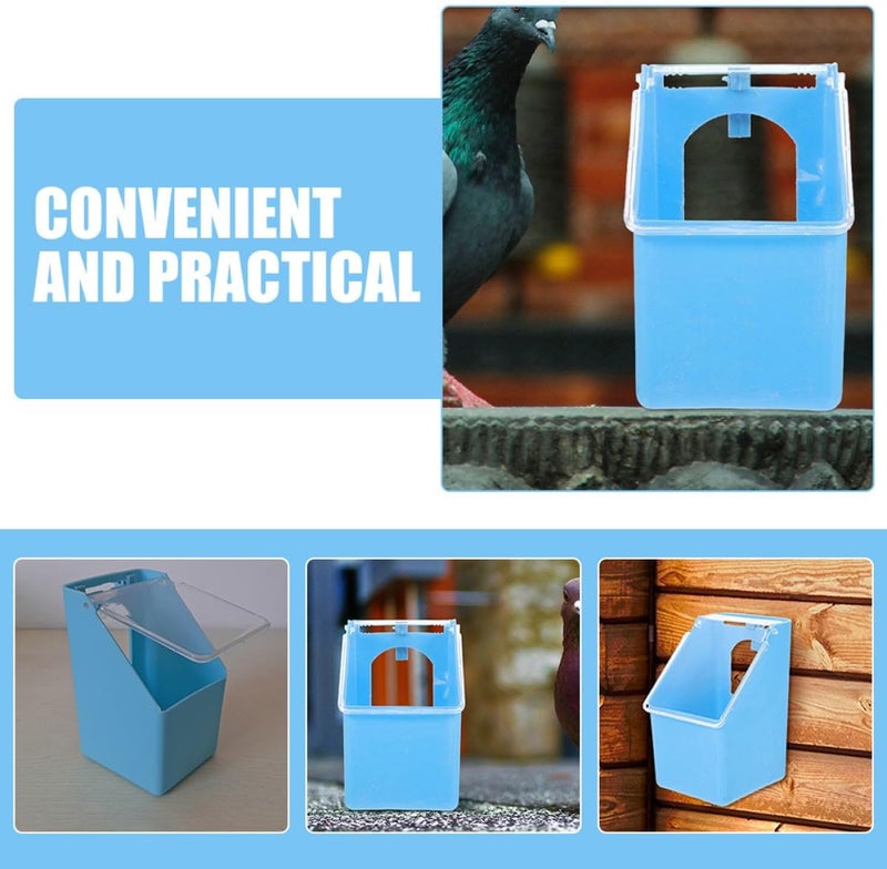 4pcs Hanging Bird Cage Feeders with Lid, Multi-Functional Indoor Quail and Pigeon Food Bowls, Portable Plastic Feeding Troughs for Small Birds and Poultry - Image 4