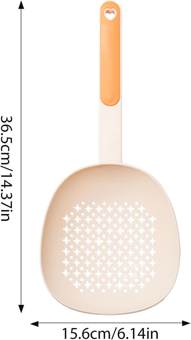DHRUSIMI 1pc Large Ladle with Filter Net Long Handle Heat-Resistant Skimmer Spoon Kitchen Utensil for Dumpling Noodles Kitchen Summer Beach Party Food - Image 4