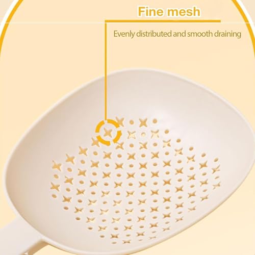 DHRUSIMI 1pc Large Ladle with Filter Net Long Handle Heat-Resistant Skimmer Spoon Kitchen Utensil for Dumpling Noodles Kitchen Summer Beach Party Food - Image 5