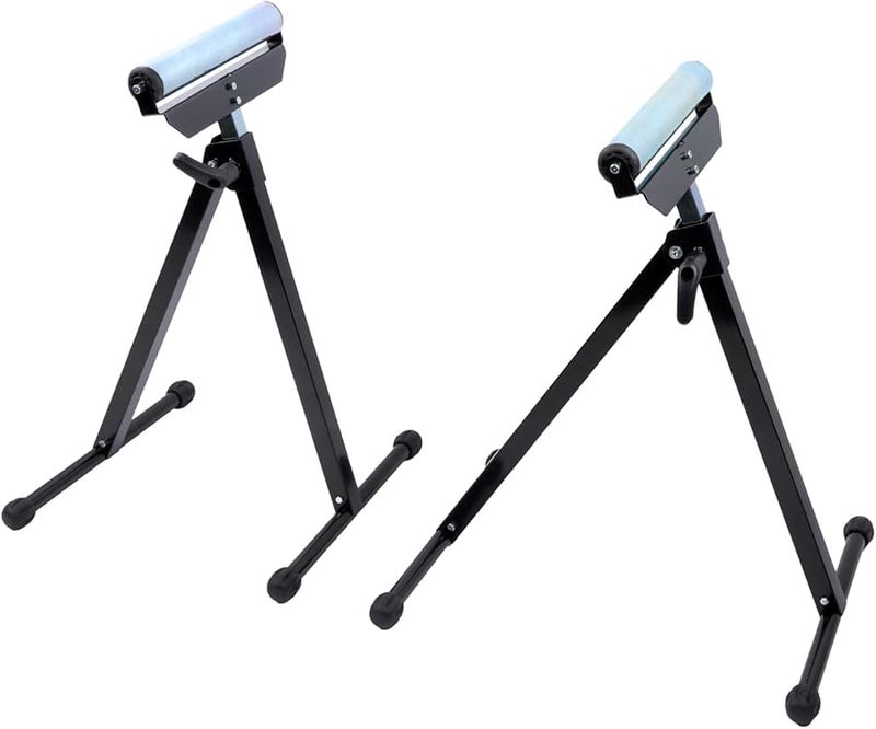 Findmall 2Pcs Adjustable Folding Roller Stand for Woodworking and Table Saw 26 3 4 to 42 1 5 Inch - Image 1