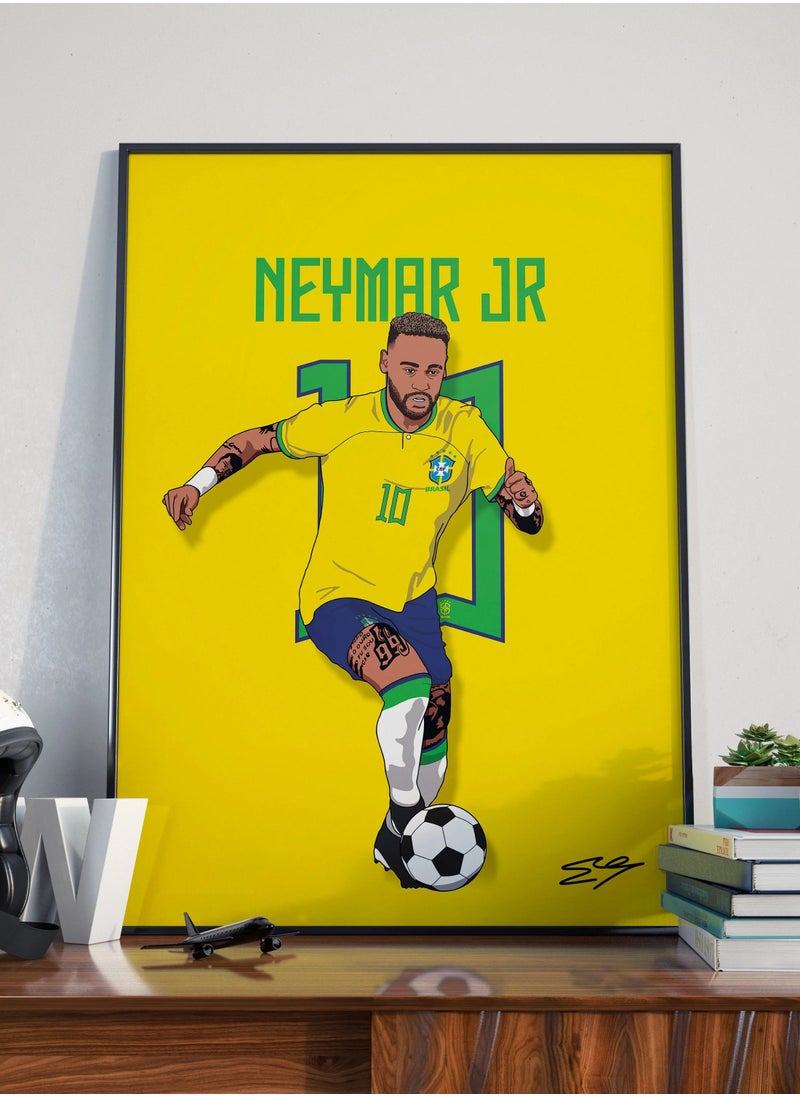 Boomah Accessories Neymar Jr Brazil Poster with Frame 30x40cm 