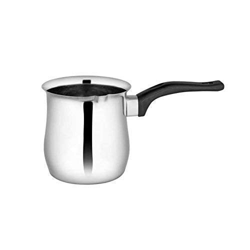 finality Stainless Steel Milk/Coffee/Tea Warmer Pot with Non Heating Handle, Silver, 450 - Image 1